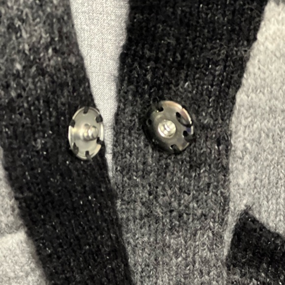 My Tribe Black & Gray Striped Long Sleeve Wool Blend Cardigan Size M - Picture 5 of 8